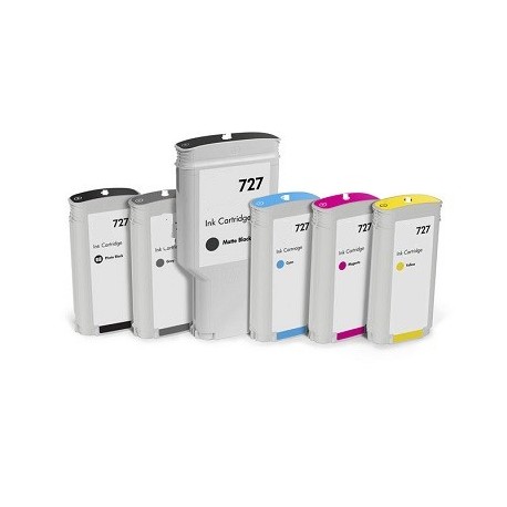 Yellow Compatible  Hp Designjet  T1500.T2500.T920-130Ml -727